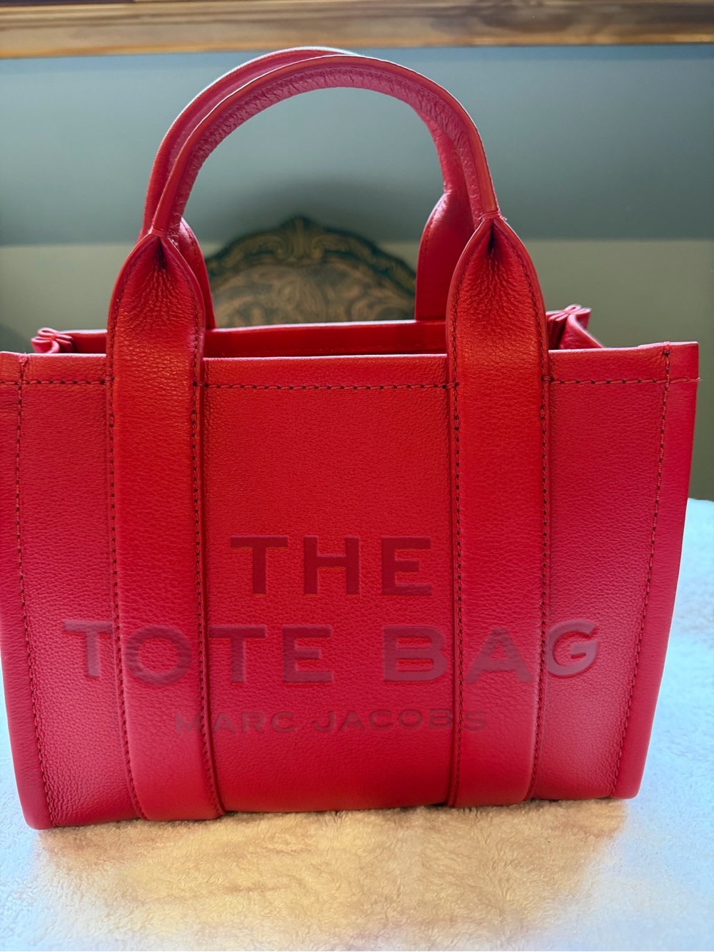 Marc Jacobs Red Leather Mini Tote Bag